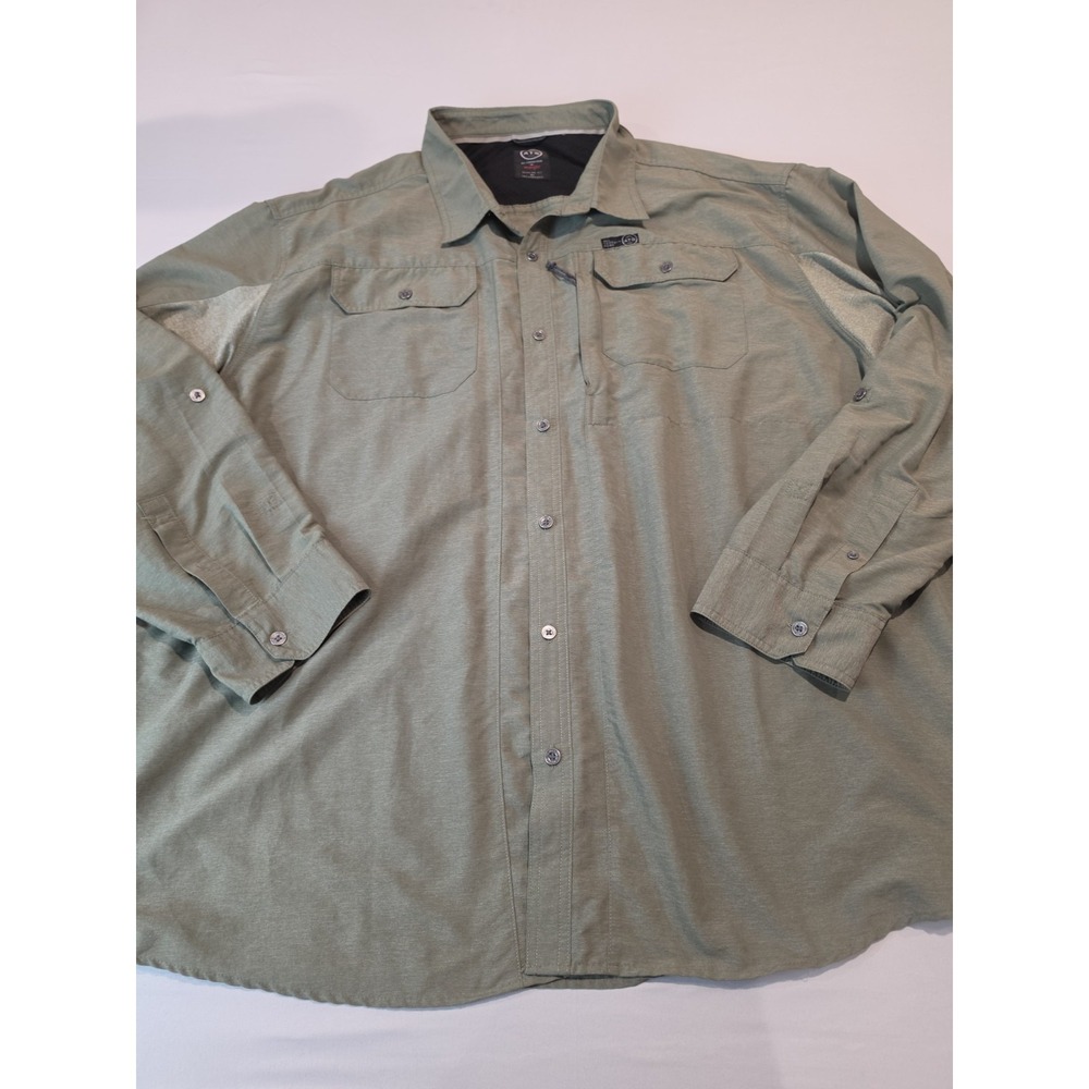 Wrangler All Terrain Gear Button Up Utility‎ Vented Shirt Mens 4XL